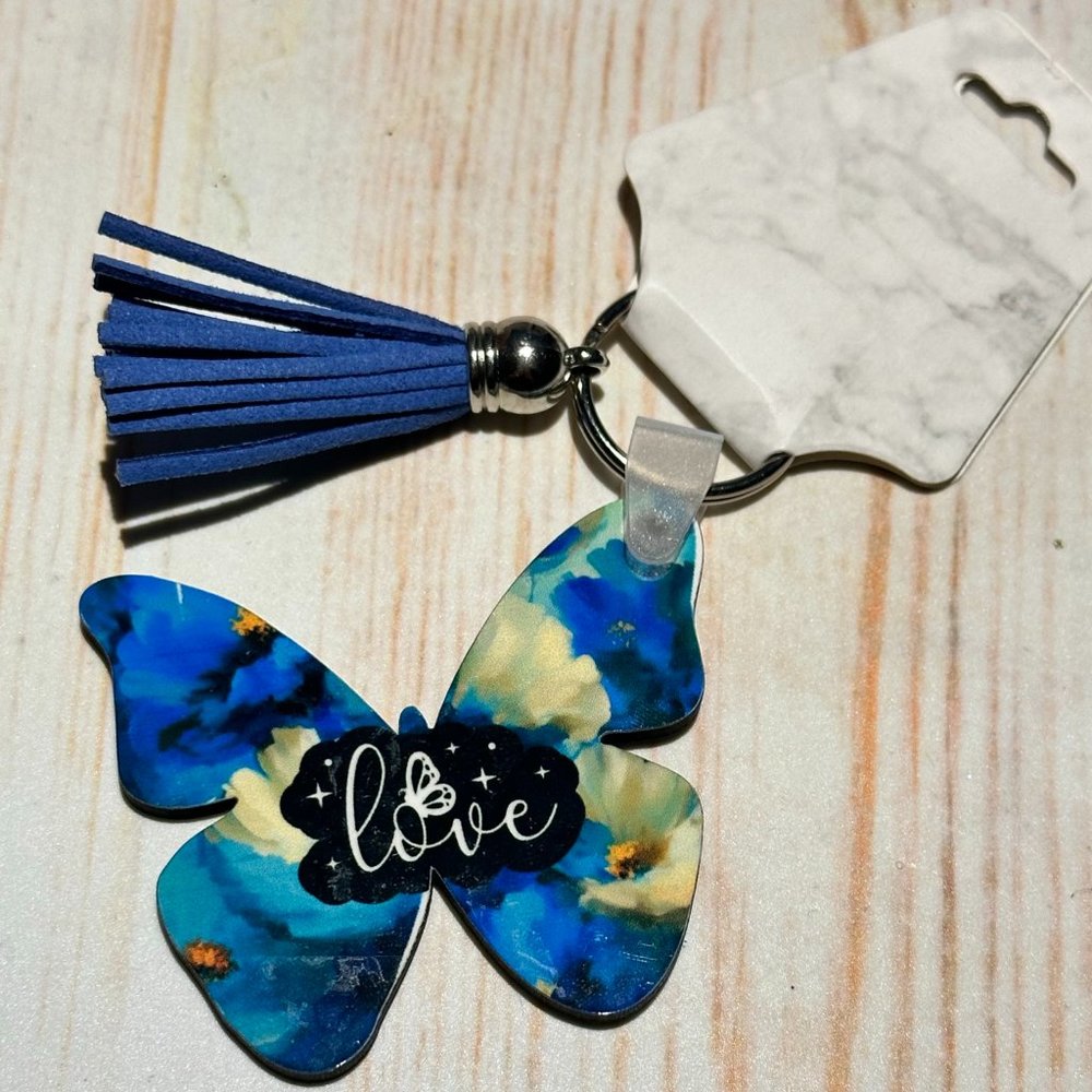 Butterfly keychains with inspirational quotes